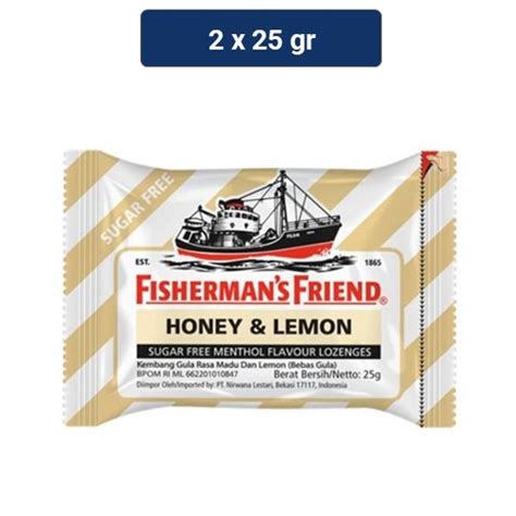 Jual Fisherman S Friend Permen Bebas Gula Rasa Honey Lemon 2 X 25 Gr