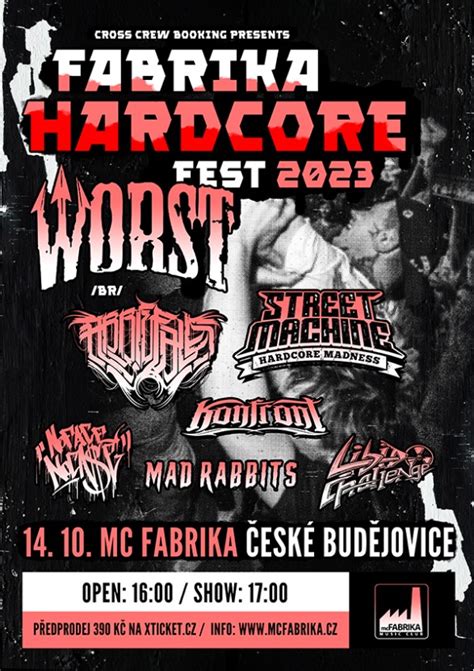 Fabrika Hardcore Fest 2023 Mcfabrika České Budějovice Vstupenky