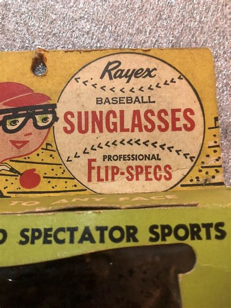 Rare Vintage Rayex Baseball Flip Specs Sunglasses W Box Pre Owned 2108749370