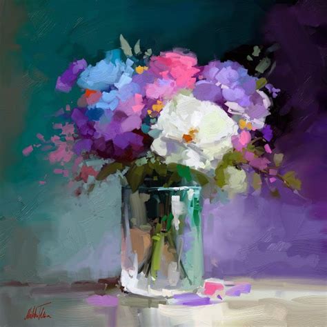 Modest Evening Still Life Digital Oil Painting By Mikko Tyllinen In