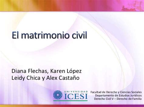 El matrimonio civil