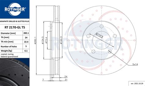 Rotinger Graphite Sport Bremsscheiben Satz Vorne VA Chrysler Voyager