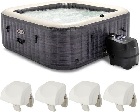 Intex Purespa Plus Person Square Hot Tub With Headrests