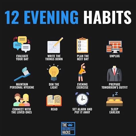 12 Evening Habits How To Plan Life Skills Life Management