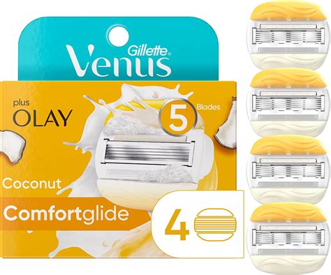 Gillette Venus Comfortglide Womens Razor Blade Refills 6 Count Pack Of 1 White