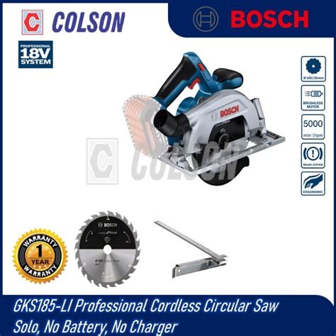 Colson Bosch V Cordless Circular Saw Gks Li Solo Bare Tool