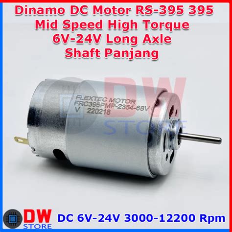 Dynamo DC Motor RS395 RS 395 DC 6V 24V Mid RPM Speed High Torque Long