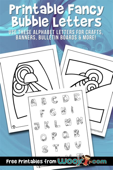 Printable Fancy Bubble Letters Woo Jr Kids Activities