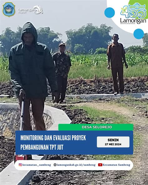 Monev Proyek Pembangunan Tpt Jut Kecamatan Sambeng Kabupaten Lamongan