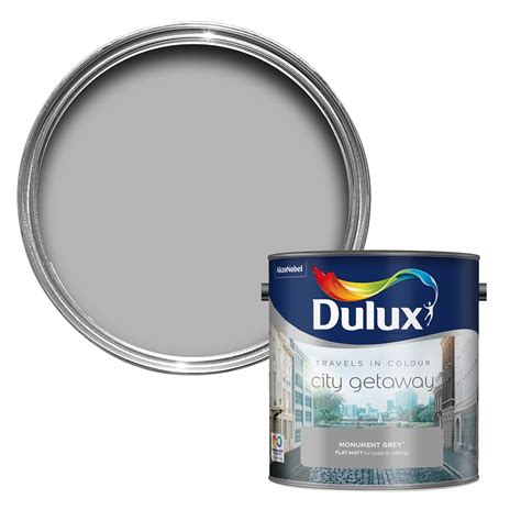 Dulux Travels In Colour Monument Grey Matt Emulsion Paint 2 5l Departments Diy At Bandq