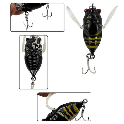 Plastic Bionic Bait Jig Hook 5cm 6g Wobbler Cicada Hard Fishing Lure