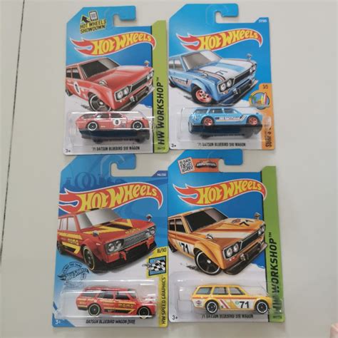 Jual Hot Wheels Datsun Bluebird Wagon Kuning Merah Biru Momo Hotwheels Reguler Shopee