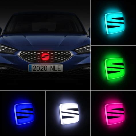 Car Logo Badge Led Grill Emblem Lights Accessories For Seat Tarraco