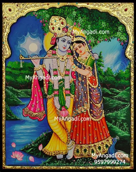 Radha Krishna Tanjore Painting | Tanjore painting, Krishna radha painting, Painting