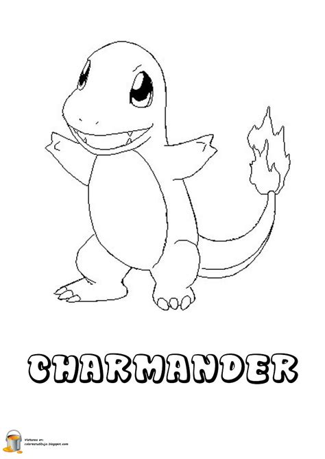 Charmander Para Colorear