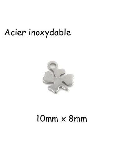 Breloque Tr Fle Argent En Acier Inoxydable Porte Bonheur