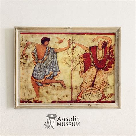 Gay Men Antique Art Etruscan Fresco Two Queer Dancers Poster Gay Marriage Gift Etsy