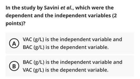 Solved In The Study By Savini Et Al Which Were The Chegg