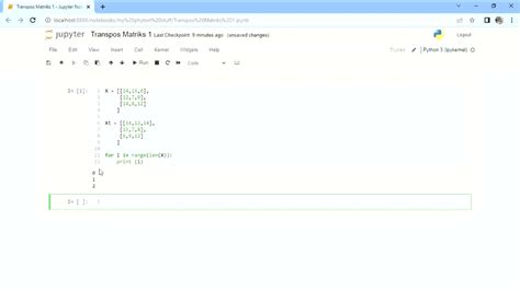 Membuat Program Transpos Matriks Tanpa Numpy Di Python Youtube