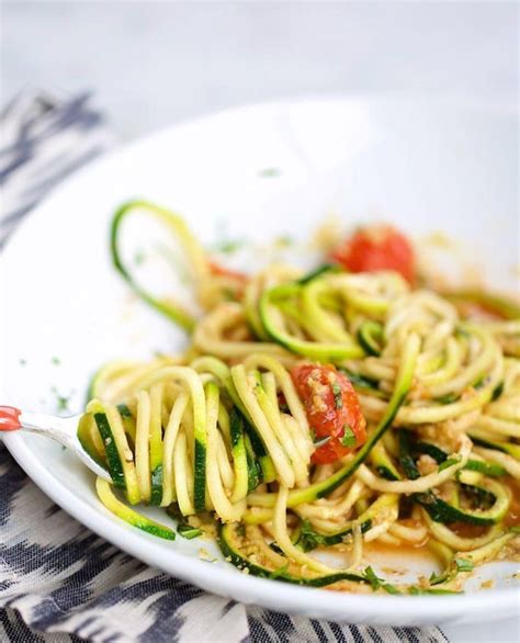 Zucchini Pasta With Lemon Garlic Shrimp Downshiftology Artofit