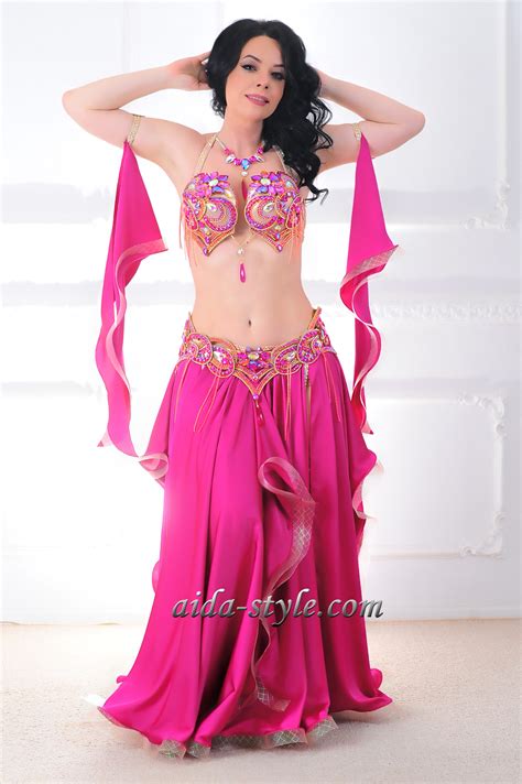 Pink Belly Dance Costumes Aida Style