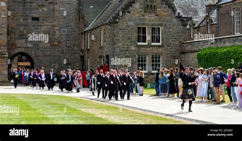 St Andrews University Scotland On Graduation Day St Salvators Quad The