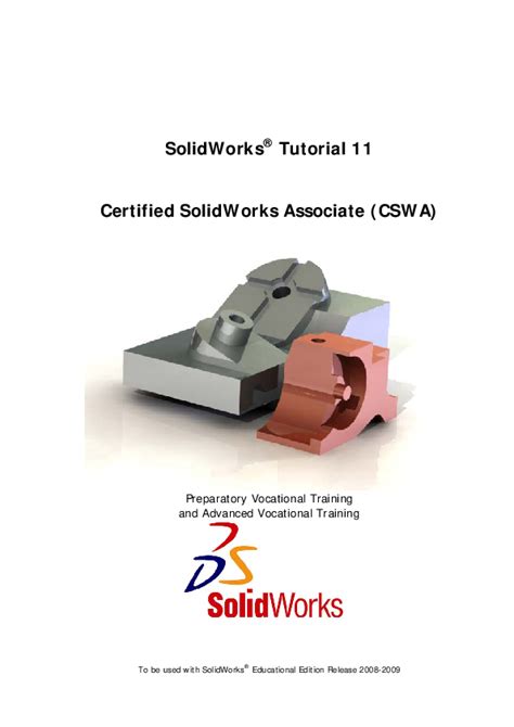 Pdf Solidworks ® Tutorial 11 Certified Solidworks Associate Cswa Preparatory Vocational