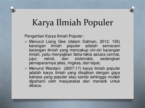 Contoh Karya Ilmiah Populer Di Koran 49 Koleksi Gambar