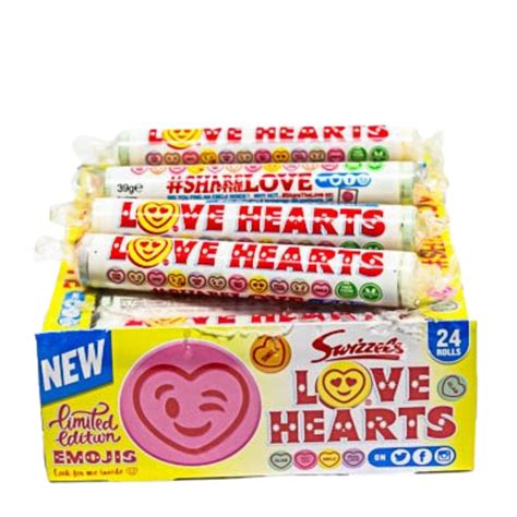 Love Hearts Giant Roll 39g 24 Roll Pack Swizzels Ukr Showbagsgalore