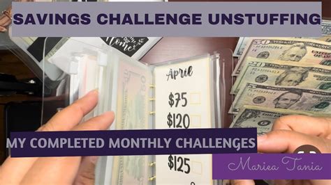 MT Budgets Unstuff Completed Monthly Savings Challenges Cash Stuff