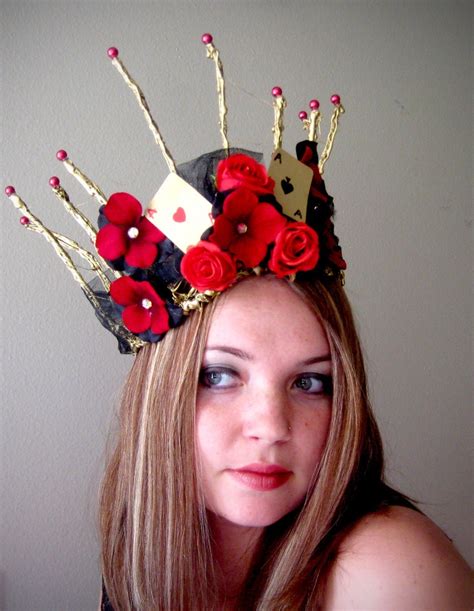 Red Queen Gold Crown Alice In Wonderland Costume Halloween Tiara