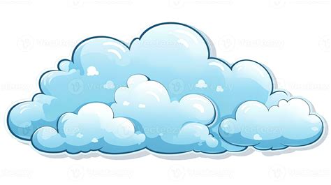 Collection of cartoon clouds, cloud sticker clipart, generated by AI ...