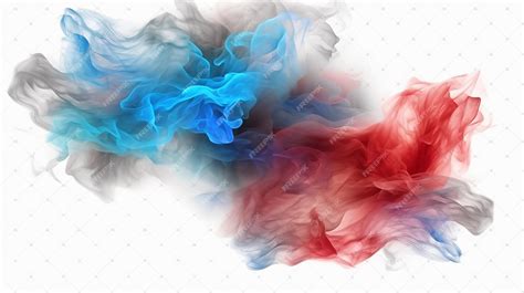 Premium AI Image | Vector Realistic Isolated Red and Blue Smoke Effect