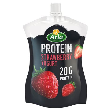 Arla Protein Strawberry Yogurt Pouch 200g | Low Fat & Fat Free Yogurt ...