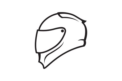 Motorcycle Helmet Vector Logo Design Graphic by Bigbang · Creative Fabrica