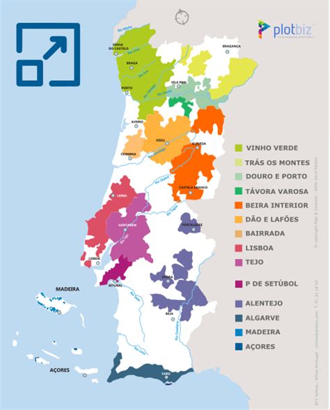 Portugal Wine Map & Info / Plotbiz