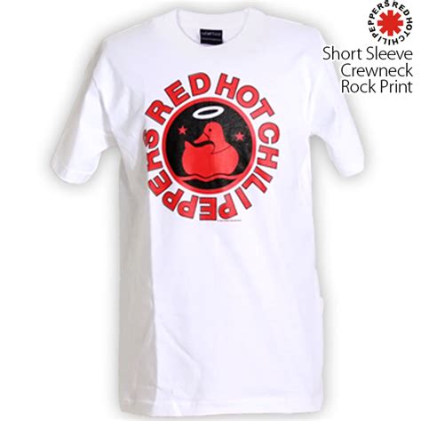 ロックtシャツ バンドtシャツ パンク Red Hot Chili Peppers レッドホットチリペッパーズ あひるロゴ メンズ レディース Mサイズ Lサイズ XLサイズ 黒色 白色