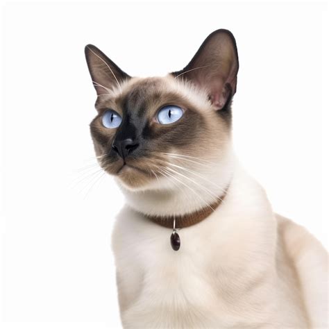 Premium AI Image A Siamese Cat With A Collar That Says Siamese