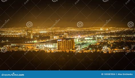 Early Morning Sunrise Over Valley of Fire and Las Vegas Stock Photo - Image of fire, night ...