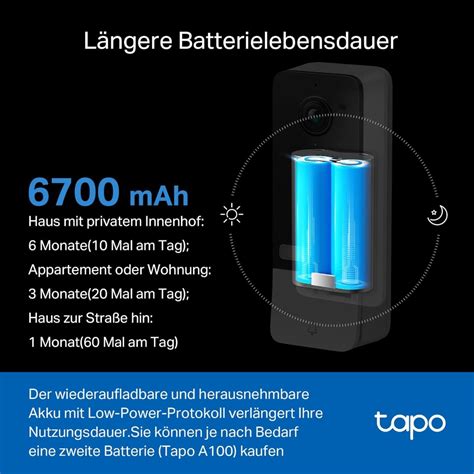 Tapo D S Tapo Smarte Batterie Video T Rklingel Tp Link Deutschland