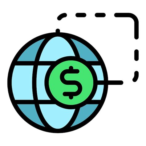 Icono De Transferencia De Dinero De Comercio Contorno De Comercio Icono