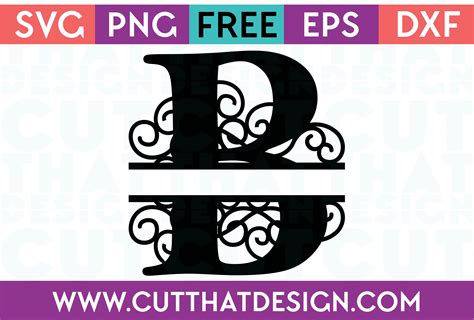 Scrapbooking Initial Monogram Svg Split Monogram Svg Monogram Alphabet