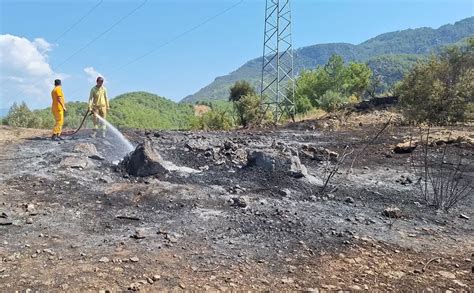 Antalya nın Kumluca ilçesinde orman yangını kontrol altına alındı