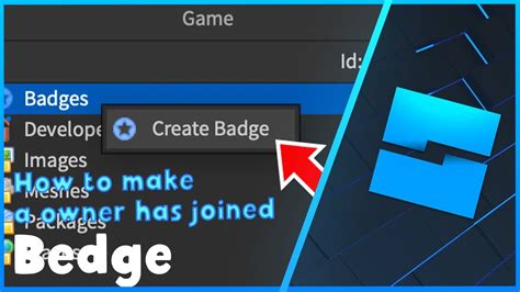 How To Make A Owner Has Joined Badge Roblox Studio Youtube