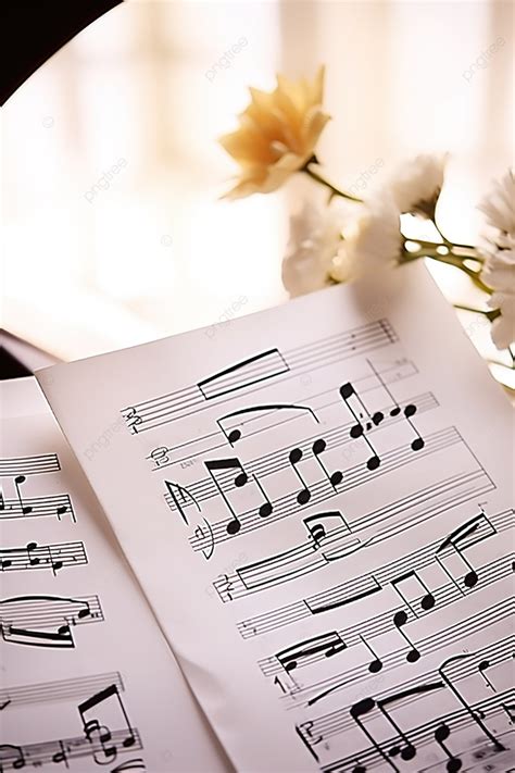 White Sheet Music With Musical Notes On It Background Wallpaper Image ...