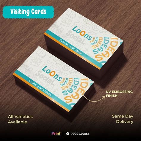 Printed Multicolor Digital Visiting Card Printing Services In Patna