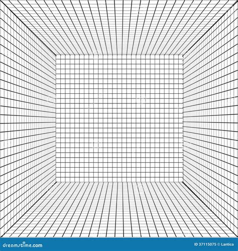 Background With A Perspective Grid Stock Vector Illustration Of