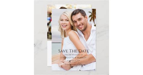 Simple Wedding Save The Date Photo Picture | Zazzle