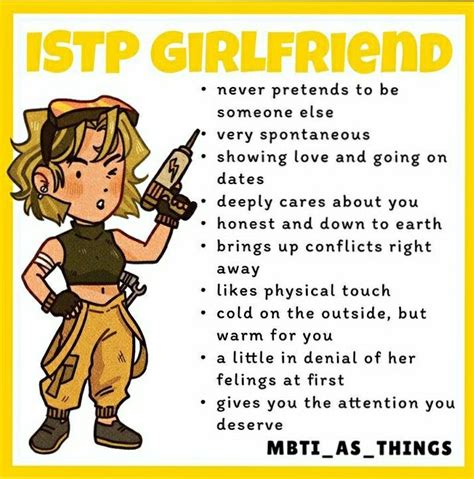 Istp Girlfriend Istp Personality Mbti Personality Mbti