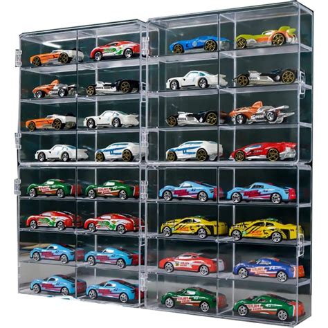 Toy Cars Acrylic Display Case Clear Showcase Cabinet Storage Box For Hot Wheels Storage